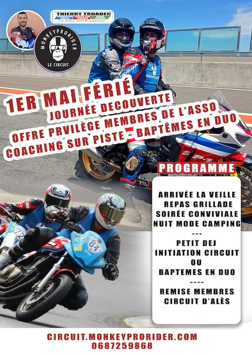 Journée Découverte du Roulage sur Circuit avec les Monkey Pro Riders